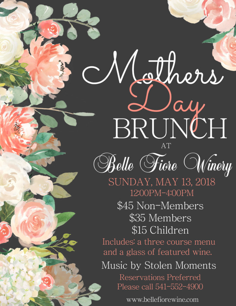 Mothers Day Brunch Belle Fiore Winery & Vineyard