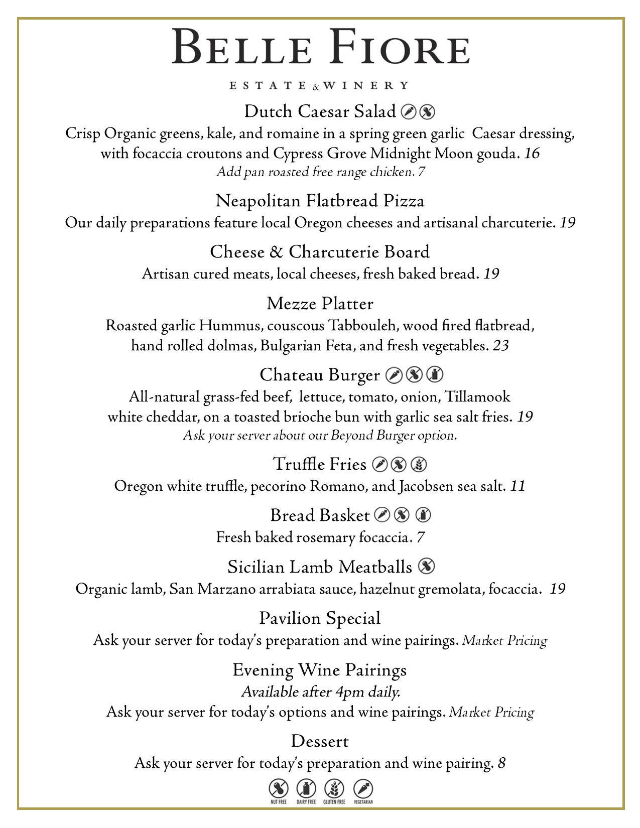 Wine Tasting Menu Template